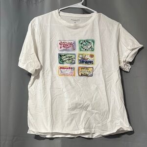 Abercrombie & Fitch White Graphic Tee